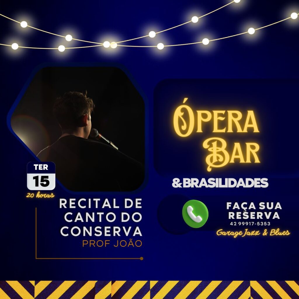 Foto Recital “Ópera Bar e Brasilidades” reúne música erudita e popular em espaço alternativo