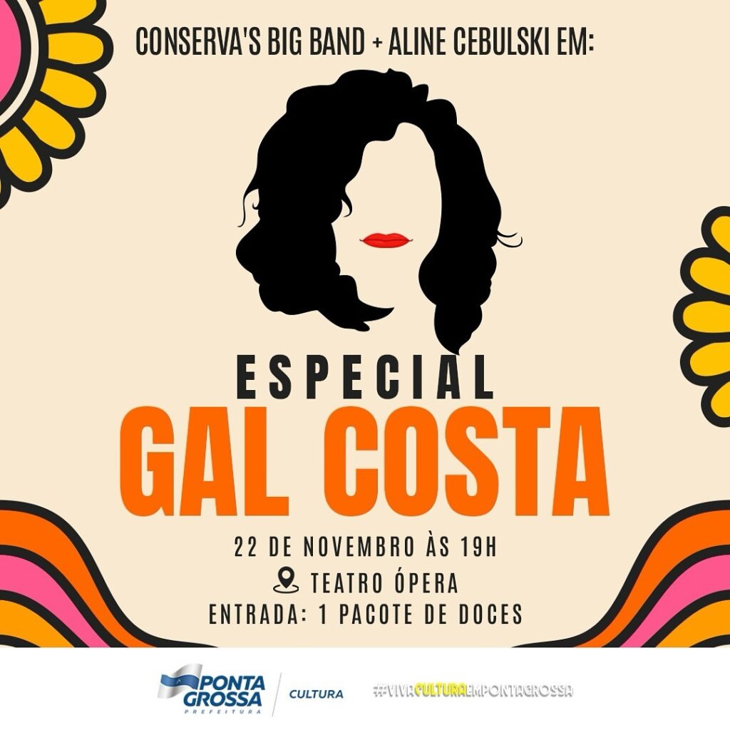 Foto Ponta Grossa recebe apresentação em homenagem a Gal Costa